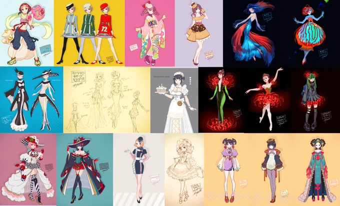 #今月描いた絵を晒そう 
趣味で描いたものまとめ(*'з`) 