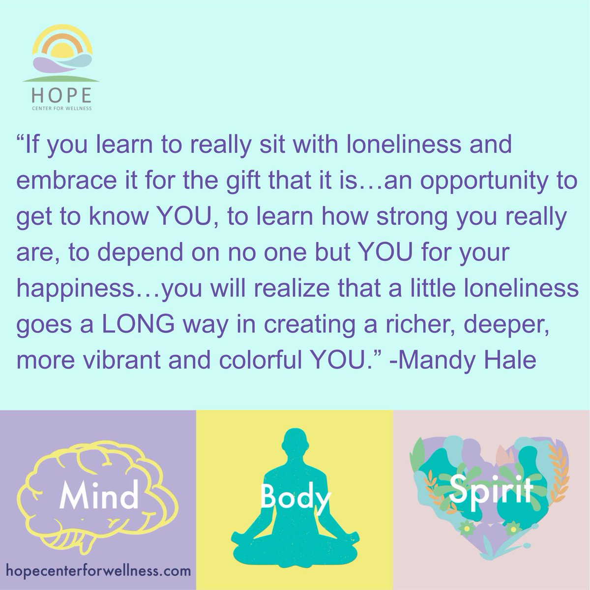 Being alone can be scary at first. However, we can learn more about ourselves through contemplation and exploration. We might experience new thoughts/epiphanies, develop new hobbies, and find happiness in new ways.