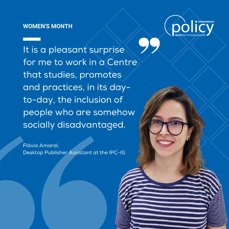 IPCid_Ipea's tweet photo. To close our Women's Month celebrations, we invited five women from the @IPC_IG, representing each one of our teams, to share their career path and the importance of women working for inclusive growth.

@KJoosep, @maribalboni, Fabiana Pullen, Flávia Amaral and @MariaNakatani.