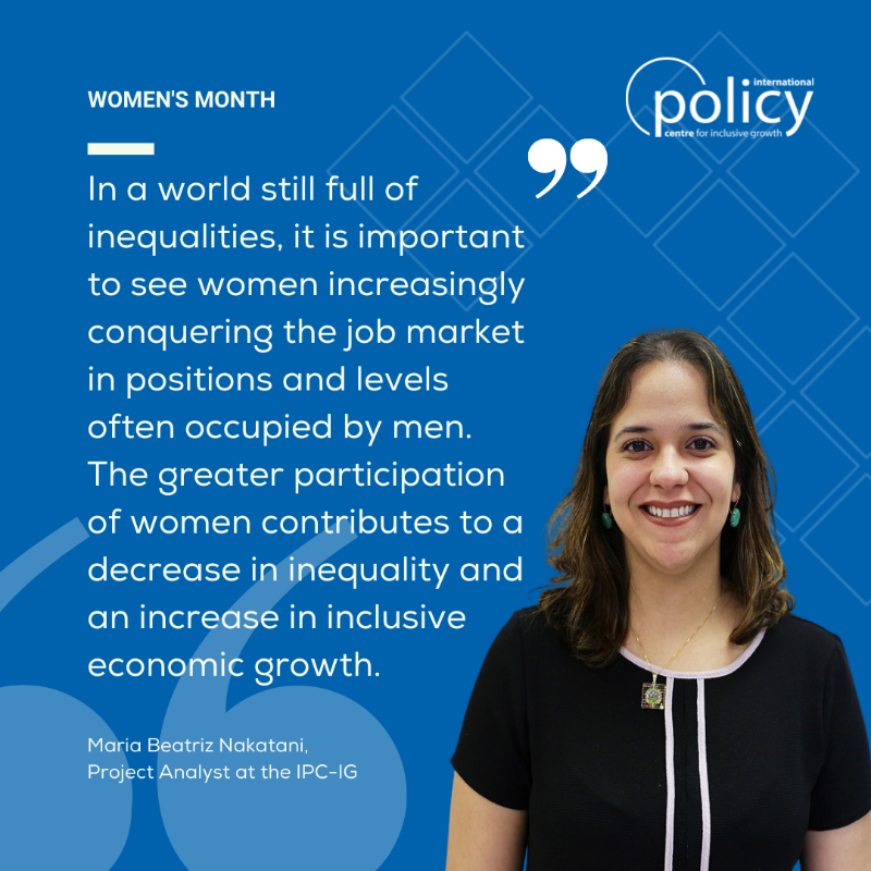 IPCid_Ipea's tweet photo. To close our Women's Month celebrations, we invited five women from the @IPC_IG, representing each one of our teams, to share their career path and the importance of women working for inclusive growth.

@KJoosep, @maribalboni, Fabiana Pullen, Flávia Amaral and @MariaNakatani.