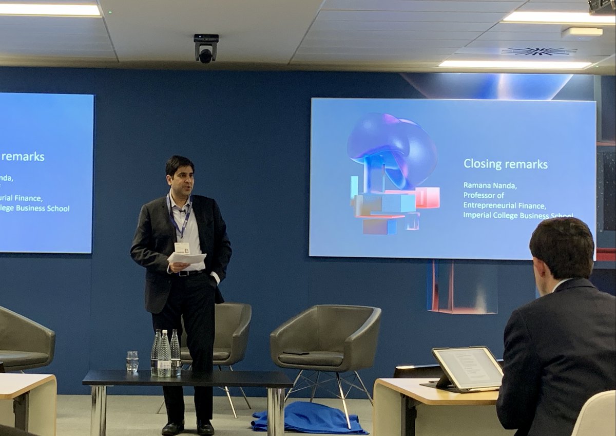 ImperialBiz's tweet photo. Professor Ramana Nanda closes #IBConf22 reflecting on his personal highlights:
๐กThe importance of talent & #STEM talent
๐กThe importance of risk/return incentives & managing uncertainty
๐กThe potential of government to play a catalytic role to get the most out of deep tech https://t.co/3sdVBchd3l