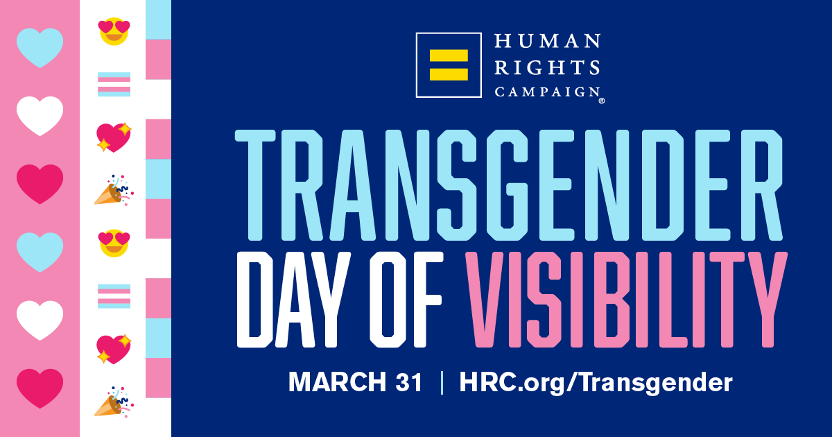 March 31st is an important day: the International Transgender Day of Visibility. All human beings deserved to be loved and appreciated for who they are, and to be protected from judgment or bias. Help us in our mission to defeat discrimination! 

ccgsd-ccdgs.org/trans-visibili…