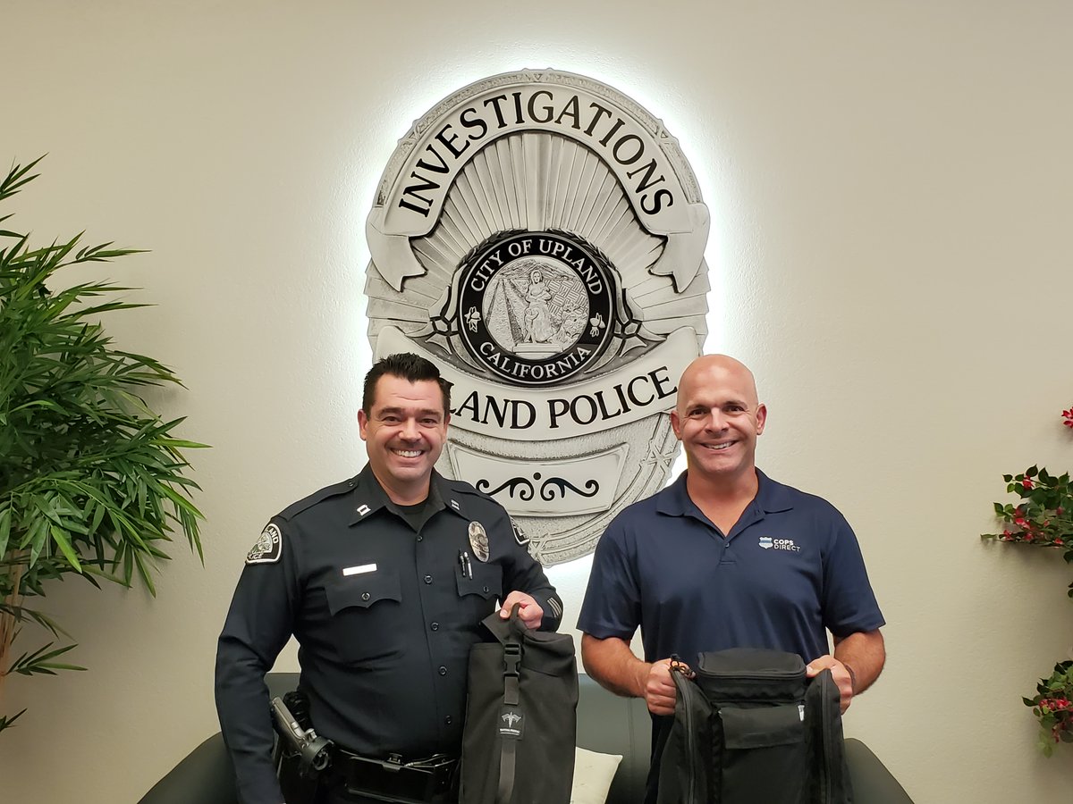 TacticalMedical's tweet photo. A special delivery from Aaron himself from @CopsDirect to Upland PD. They were equipped with an ARK™, litters, and more! Thank you to everyone who has supported and continues to support this mission!

#serve #donate #copsdirect #giveback https://t.co/ESjAvwbLFD