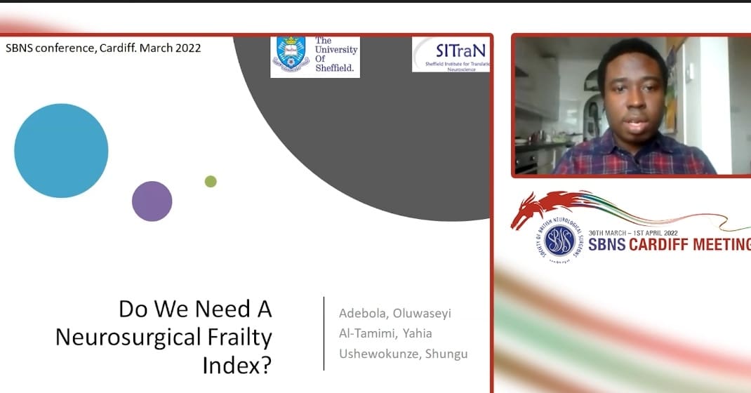 Laylow1388's tweet photo. Thanks for having me. 🙂 #sbnscardiff2022
#NeurosurgicalFrailtyIndex
@The_SBNS https://t.co/IiF0xLeK6Q