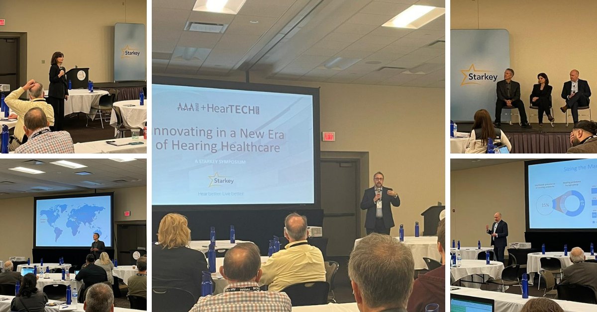 BrandonSawalich's tweet photo. Our industry is undergoing an exciting transformation, and we can choose to be disrupted or be the disruptor.
Great to see the #StarkeyFamily presenting at @AAA_Conference this week.
#AAAConf22 #HTE22 #Audiology #audpeeps @starkeyhearing https://t.co/C6okKDtAQE