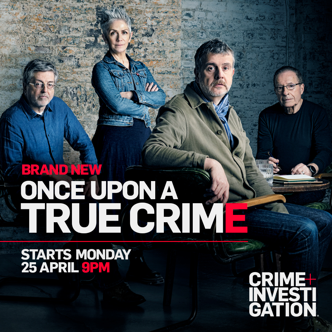 CI's tweet photo. They are crime writers, their novels inspired by real-life murders. Now, they turn detective and investigate these murders anew.

#OnceUponATrueCrime featuring @peterjamesuk, @MarkBillingham, @DameDeniseMina and @DouglasSkelton1 is coming to Crime + Investigation this April. https://t.co/uoS4KJ3Xtk