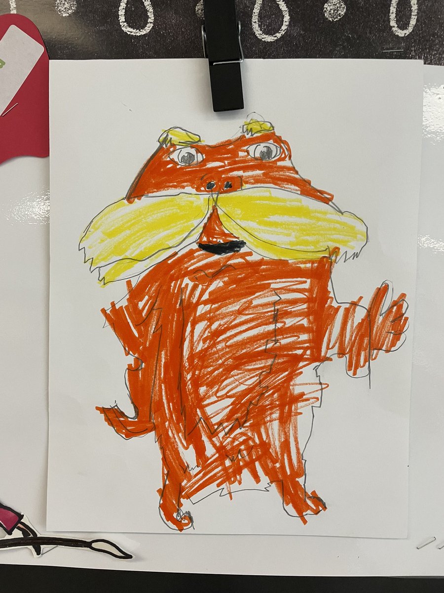 MissSamDavid's tweet photo. After reading the Lorax to celebrate Earth Day coming up, the grade 1’s created their very own Lorax and began thinking about how they can help the Earth. 🌎 @STOCSpirit @WECDSB https://t.co/UyXPciC0k7