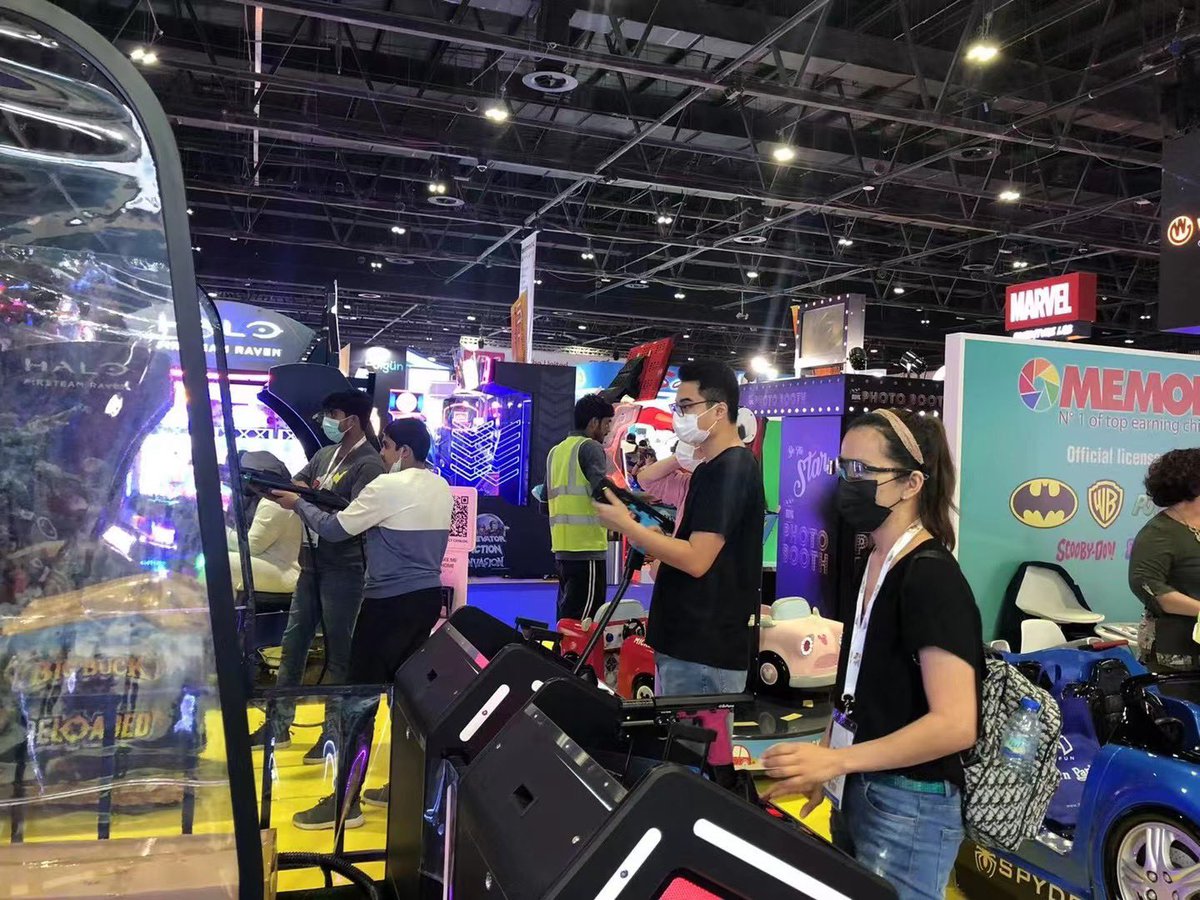 reachinggame's tweet photo. DEAL 2022 Dubai Show #Deal2022 #Dealdubai #entertainment #China #ARCADE #gamemachine #amusement #coinoperated #coingames #reachinggame #arcadegame #www.reachinggame.com https://t.co/7XHUx0d1si