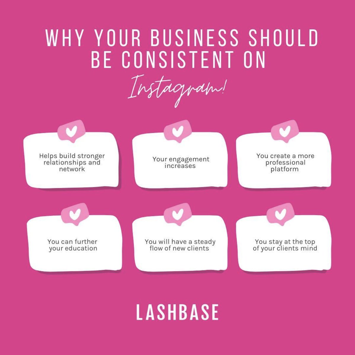 LashBase's tweet photo. Why post on Instagram regularly? 

Here's a few reasons... https://t.co/1P4LKljlcE