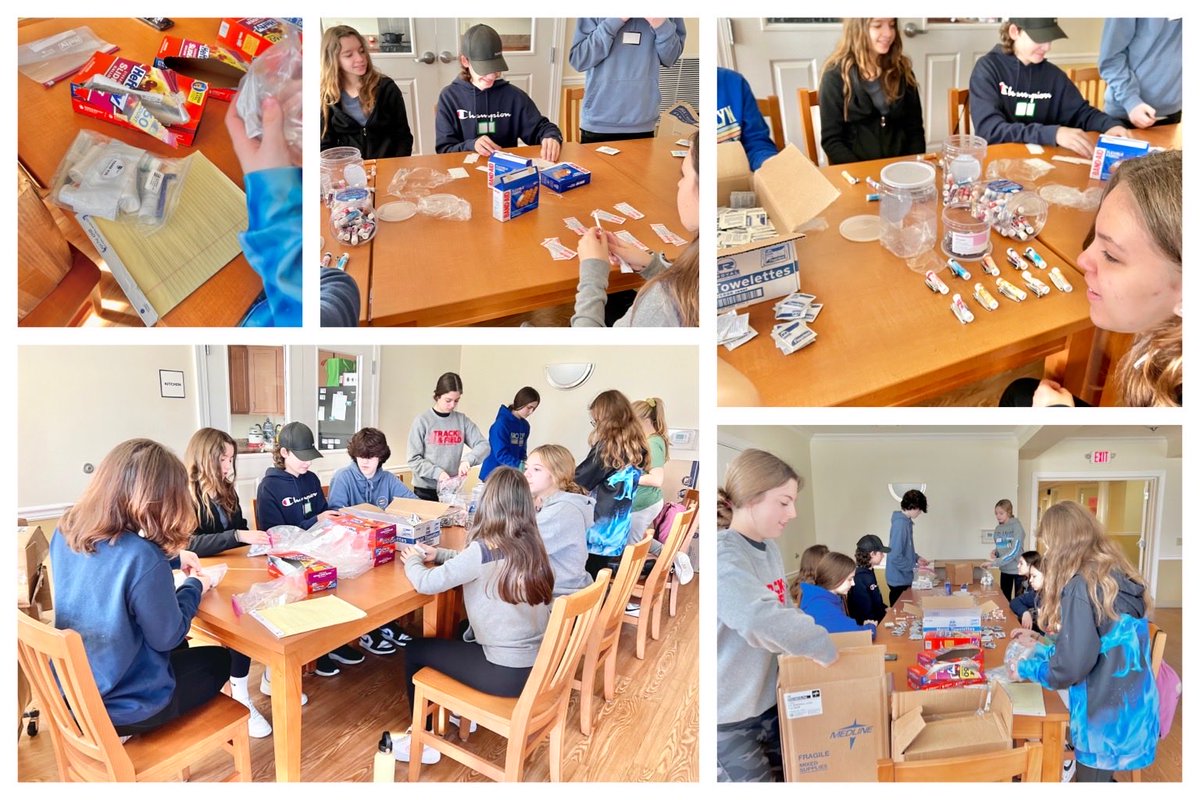 MMS students participating in Make A Difference Day for 2022!  We are at ⁦<a href="/extendedhousing/">Extended Housing</a>⁩ putting together care packages for the homeless.  It feels great to get back out and help in our community!  Thank you Mr. Stacy Ray for partnering with us! #MMSMakesaDifference2022