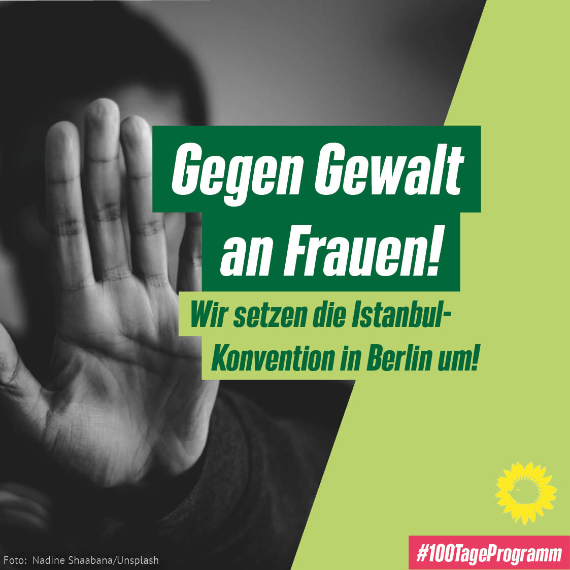 GrueneFraktionB's tweet image. Frauenfeindliche Gewalt ist ein Problem. Gut, dass @SenWGPG im #100TageProgramm die Umsetzung der #IstanbulKonvention vorangetrieben hat. Sie verpflichtet den Senat auch zu einem geschlechtersensiblen Aufnahmeverfahren für geflüchtete Frauen. Ein Meilenstein! 💪