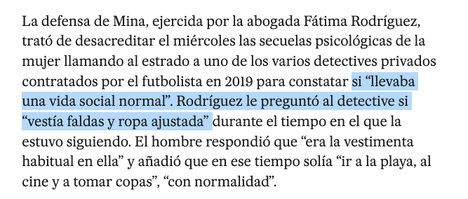 mluzpeinado's tweet photo. Una mujer denuncia una agresión sexual. Los acusados, futbolistas profesionales, le ponen detectives privados e intentan desacreditarla en el juicio porque vestía faldas y, ojo, iba a la playa con normalidad. 
La violencia diaria contra las mujeres no para
https://t.co/rr7WS2PZ31 https://t.co/4fJWe4fv6x