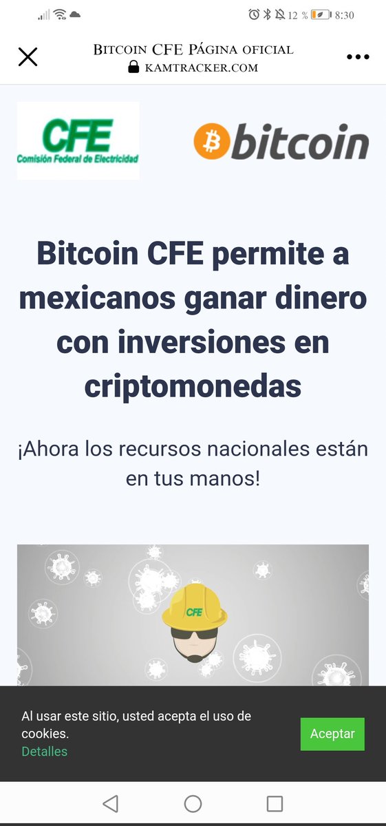 ZayLongoria's tweet photo. @CFEmx @CFE_Contigo es real la página bitcoin CFE??? Es seguro invertir ahí!??? https://t.co/R3Zg6gCKE8
