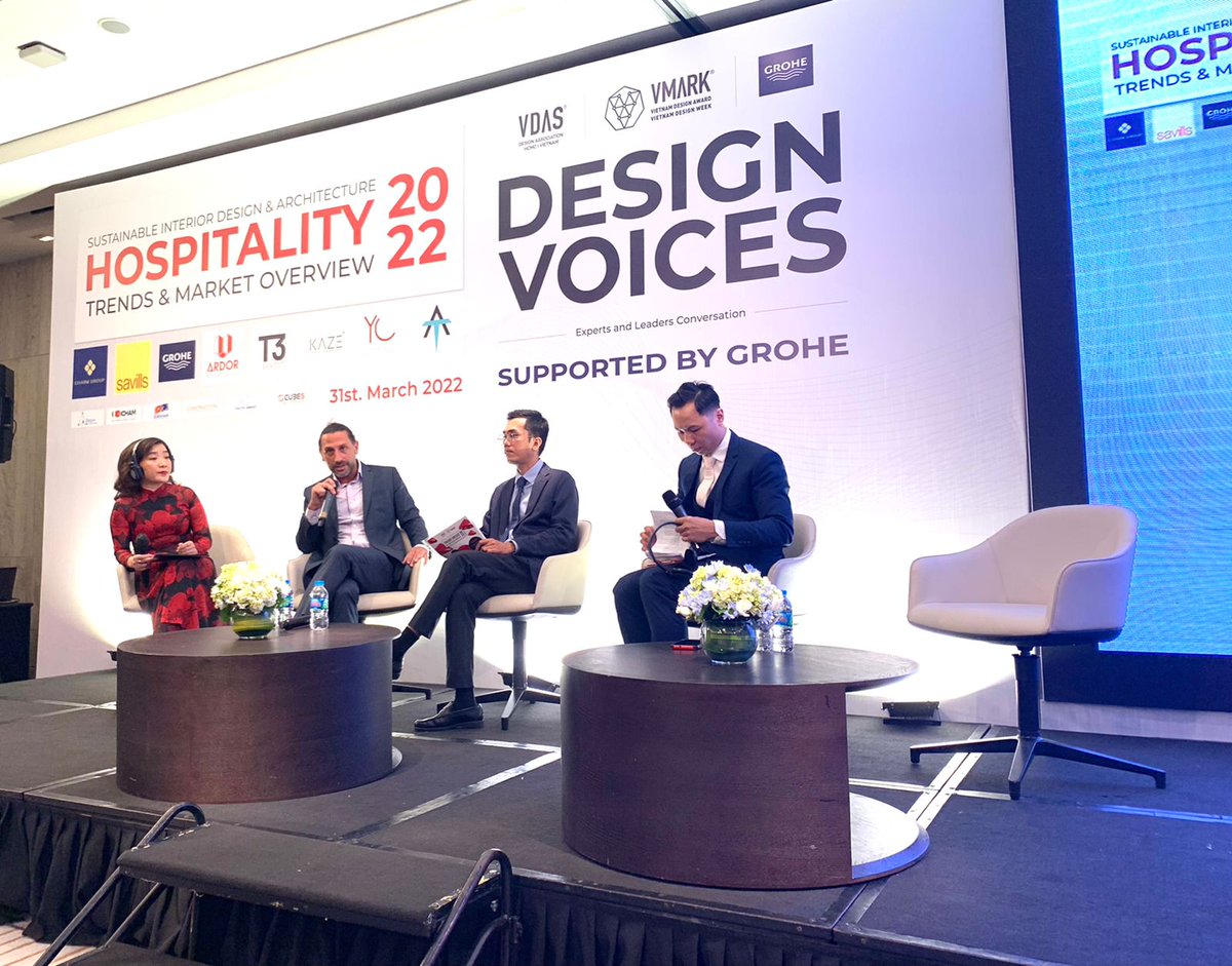 IchamV's tweet image. To kick off #VMARK Vietnam Design Week 2022, #VDAS|VMARK &amp;amp; #GROHE have successfully hosted VMARK DESIGN VOICES summit on March 31, featuring the topic "#Hospitality #Interior Design #Trends 2022 &amp;amp; #Market #Overview." ICHAM is proud to support #sustainable design practice in #VN.