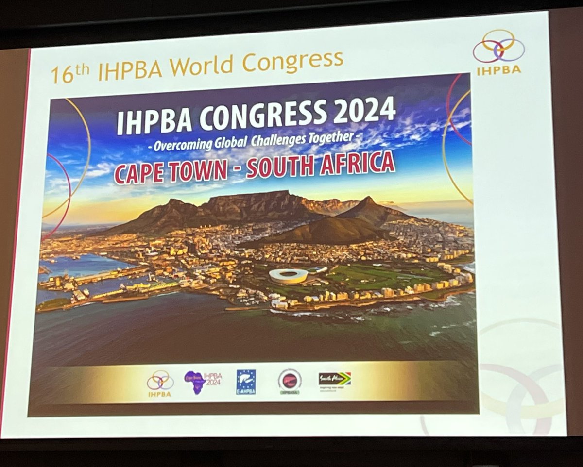 Next @IHPBA conference - looking forward #IHPBA2024 #CapeTown