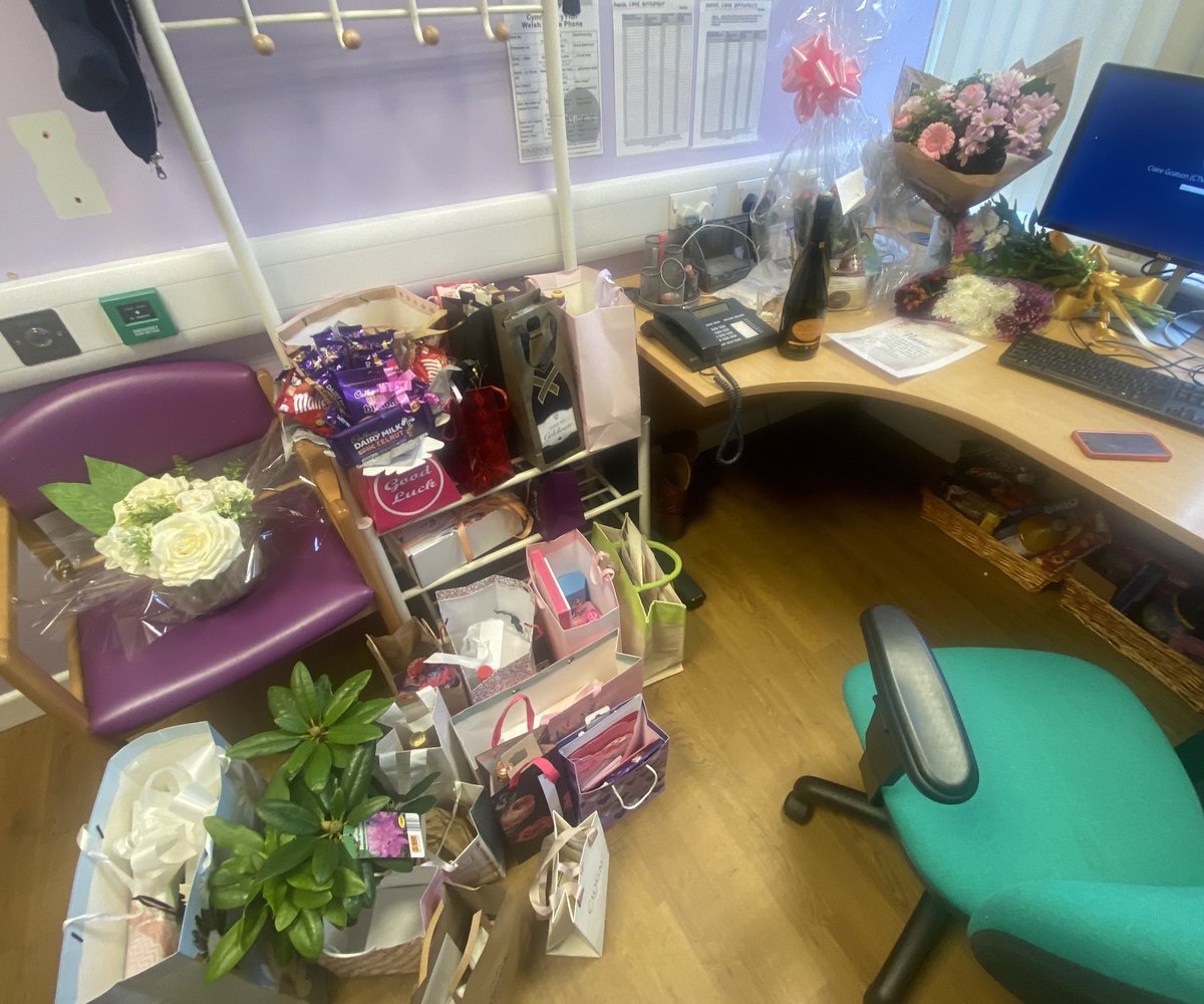 An office full of thank yous and goodbyes 🌈