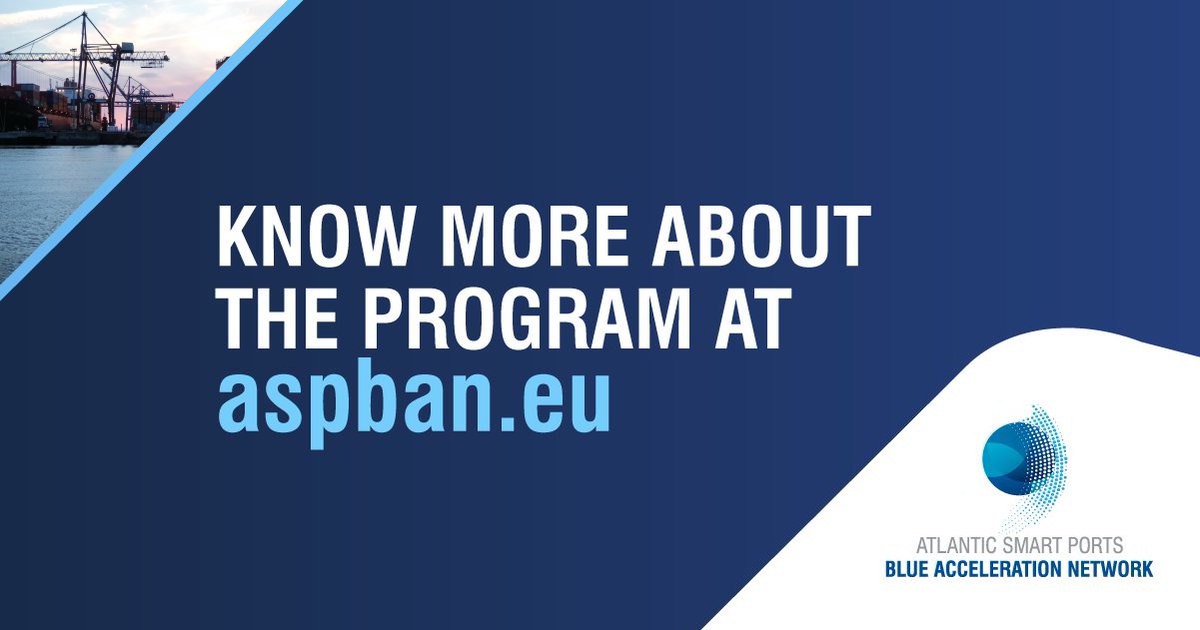 <a href="/AspBAN/">Atlantic Smart Ports-Blue Acceleration Network</a>  is  looking for startups from all over the world, interested to work with any of the partners that are present in the Atlantic Strategy Committee Member Countries (Ireland, Portugal, Spain and France). 

Know more: bit.ly/3NBRTXC