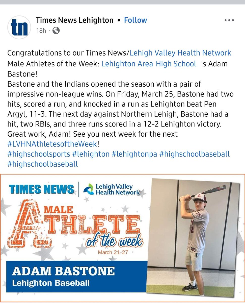Lehighton Baseball tweet media