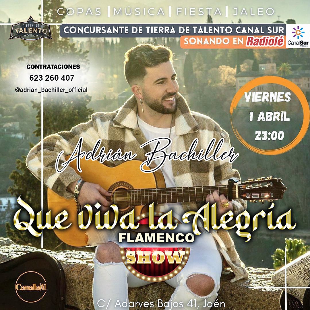 adrian_bachi95's tweet photo. 💫🗓 Seguimos de gira sin parar 💃
Mañana comenzamos el maravilloso mes de Abril en Jaén Capital📍en tu nuevo lugar de moda @41canalla 🔥donde pasaremos una noche para el recuerdo 🤩✈️💃📀 
¡ Os Esperamos ! 💪🏻😜🎙

☎️CONTRATACIONES
 📲 623 260 407 📞

🗓¡ MÁS FECHAS CADA SEMANA ! https://t.co/JBOOGHQdVc
