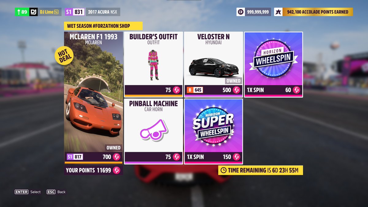 cheat codes for forza horizon for xbox one