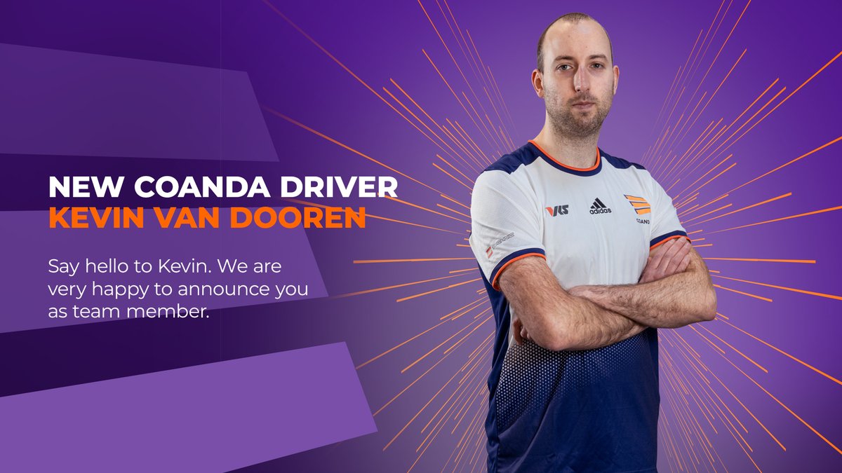 CoandaEsports's tweet photo. The warmest welcome to #TeamCoanda 🟣 @KvDooren 🟠. You already hit the track for us successfully and fascinated the people with your equipment 😉. We are very happy to announce you as new team member.
@realVRS
#motorsports #simracing #esports https://t.co/09r6rNNqdl