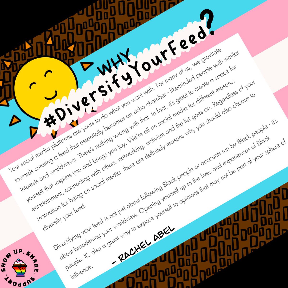 UPliftBlackOrg's tweet photo. Why #DiversifyYourFeed? https://t.co/TsLhyk90a1