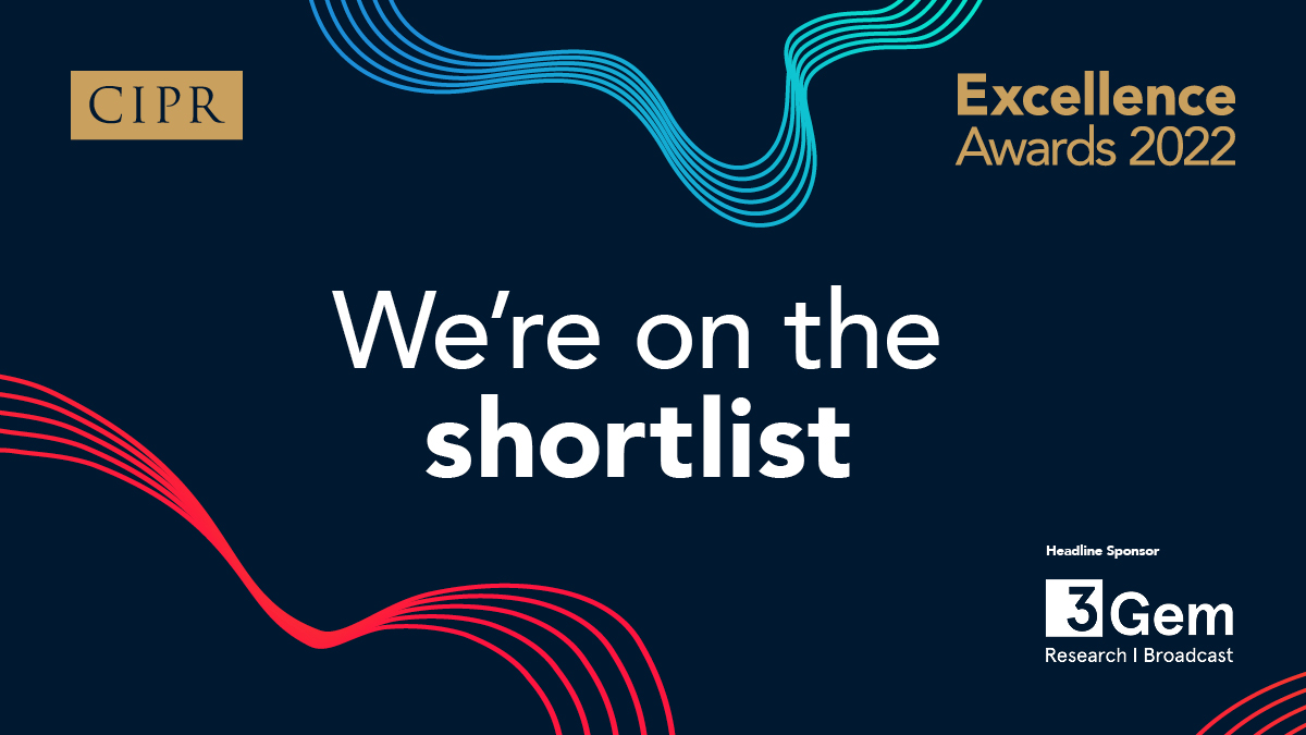 Cracking to get shortlisted in the CIPR Excellence awards again, having won the Social Purpose Campaign category last year.

This time it's for best Healthcare Campaign! #CIPRExcel

With our 10 year anniversary party tomorrow night, it's gearing up to be one helluva week #PIC10