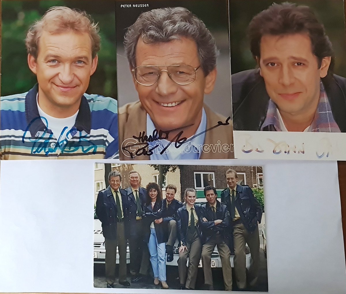 BoRUSHia's tweet photo. Was einem beim Aufräumen so in die Finger fällt...hab mal bei einem Unternehmen gearbeitet, die für einige Film-und Fernsehproduktionen Arbeitsbühnen geliefert hat, u.a. für das #großstadtrevier. Die Autogramme, zB von Jan #Feddersen, habe ich als Dankeschön bekommen. https://t.co/57hYwKAJ1M