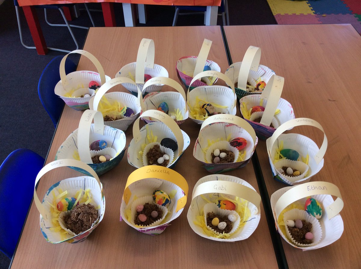 This week in Reception we have enjoyed learning all about Easter and making Easter chocolate nests to put in our Easter baskets. 
We want to thank all our families for all their help this term.