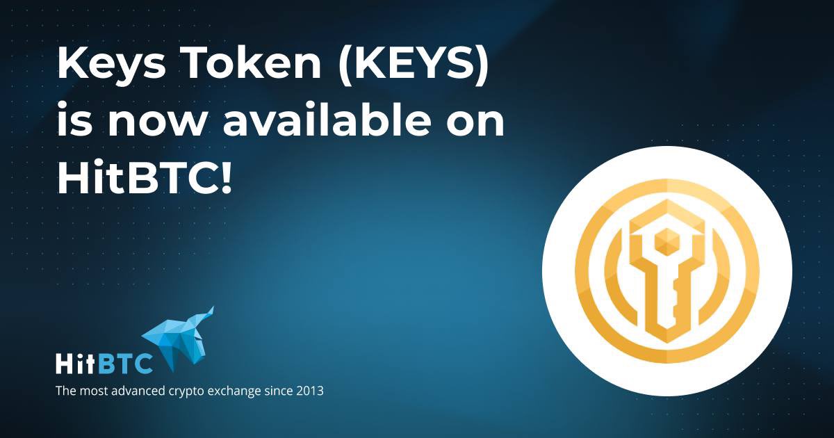 hitbtc's tweet photo. Dear Traders,

We have successfully added KEYS by @keys_token to our platform.

Trade $KEYS against $ETH and $USDT, visit: https://t.co/wnkxBAOvBj https://t.co/EKTWJ6PCPq