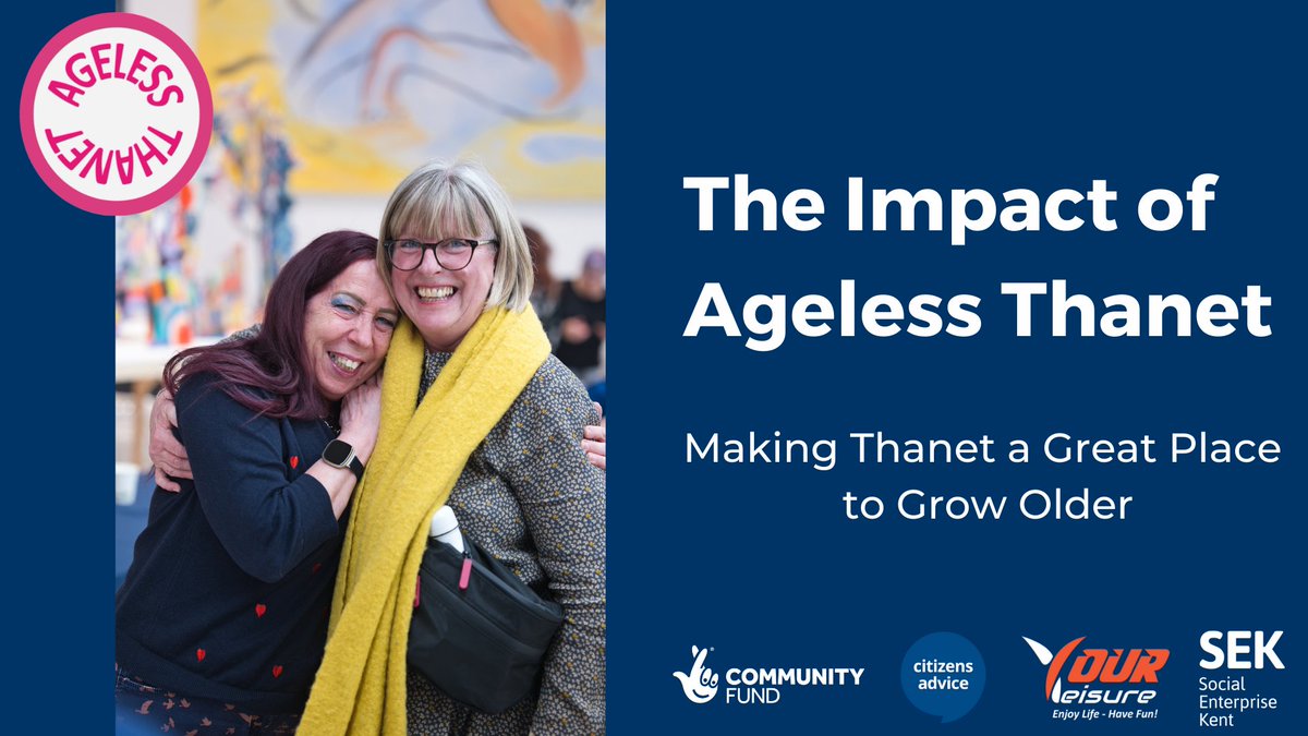 AgelessThanet's tweet image. A final THANK YOU to all our participants, volunteers, staff and partners and @TNLComFund for making Thanet a great place to grow older. Take a look at our video to see the impact you&apos;ve had and follow @SocEntKent and @YourLeisureKent for future updates. youtu.be/IWIrjqcoJ90
