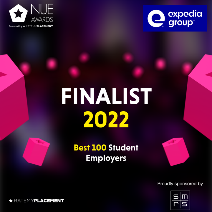 lu_cy_lu's tweet photo. So exciting to see EG place 15 out of 100 on the Rate My Placement's Best Student Employers table! This recognition is a testament to the amazing work of our Early Careers team and the engagement and reviews of our wonderful interns! #ExpediaGroupInterns #NUEAwards https://t.co/R5tBlnxhGW