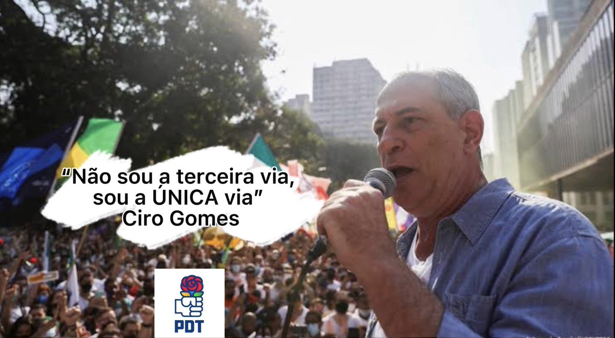 pdtrjoficial's tweet photo. 'Não sou a terceira via, sou a única via', diz @cirogomes. #CiroUnicaVia #PDT https://t.co/uJgU0cXizK