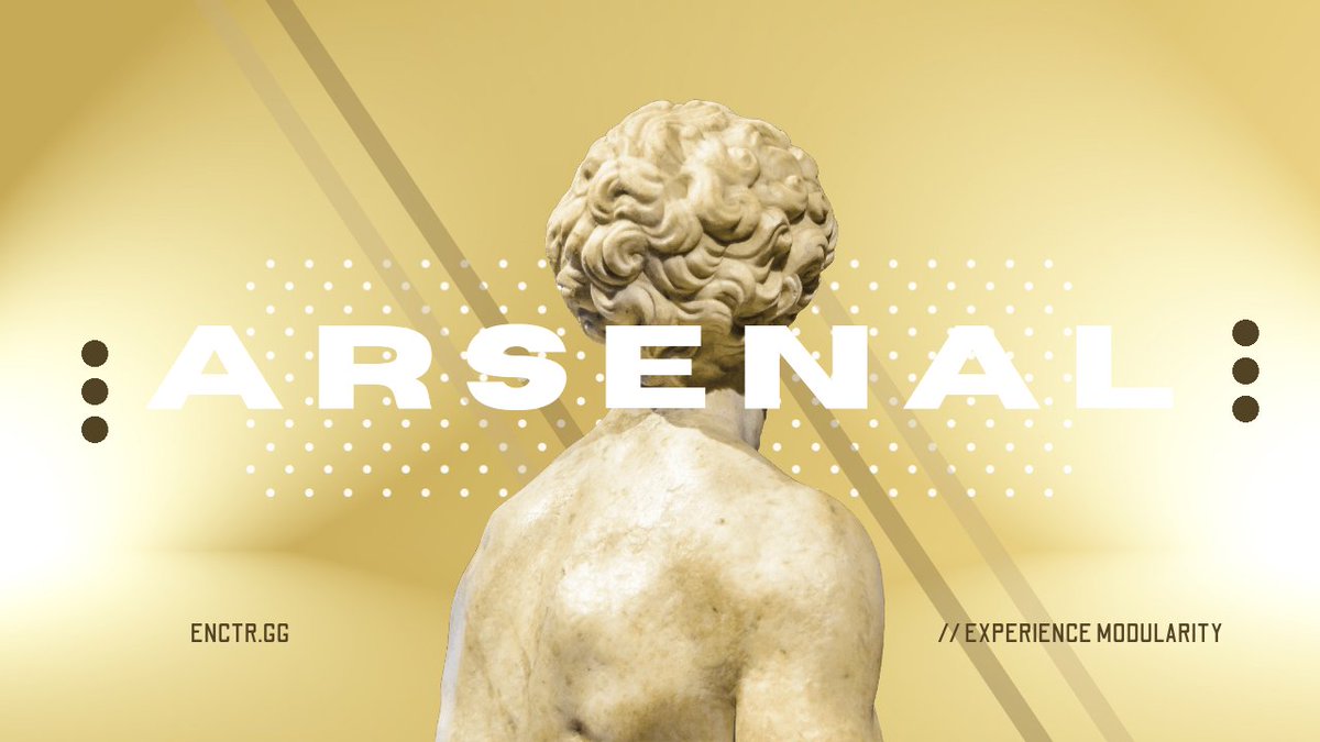 ENCTR_Official's tweet photo. What will likely be our biggest endeavour of #ENCTR this year. 

A module mesh of achievement, customization, and monetary reward. Arsenal integrates with your favorite games to provide an elevated experience. https://t.co/fHA3GuKcag