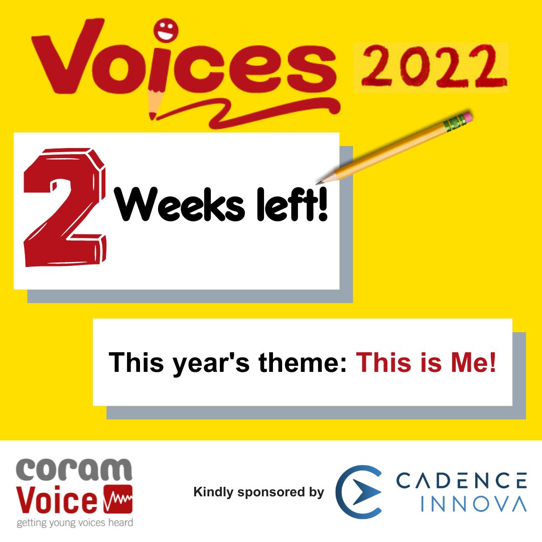 Coram Voice on Twitter "There is just 2 weeks from today to enter this