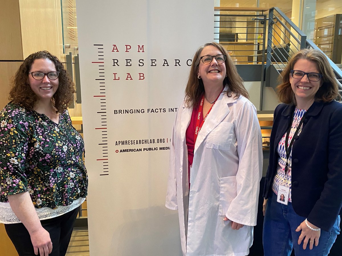 APMResearch's tweet photo. More great @MPR | @AmPubMedia colleagues, each a great #LabVisitor!
⭐️@elizabethwarmka, Director of Development Communications and Stewardship
⭐️Amy Hyatt🥼, Project, Event, and Custom Travel Manager
⭐️Laura Nichols-Endres, Director, Development Strategy & Operations https://t.co/DQG9Wd5vak