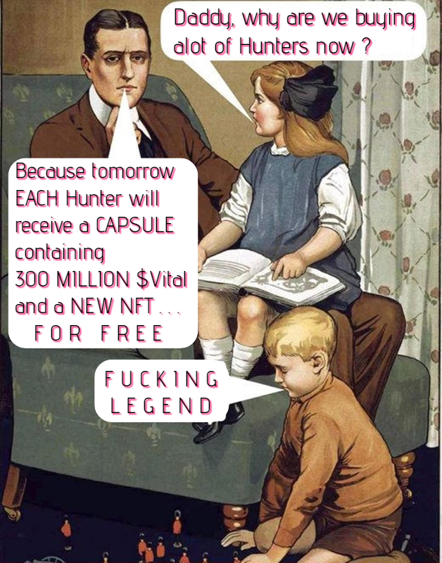 eur42_eth's tweet photo. Vital Network - Hunter’s Caps Drop
Tomorrow ( April 1st ) EACH Hunter you own will receive a CAPSULE ... for free
Have you got at least one ? I have 9 😉
It's not too late to snipe one in the markets
https://t.co/QGOOYoaXEm
#ICOVital #VitalNetworkDAO https://t.co/Bt4oD6ruNa