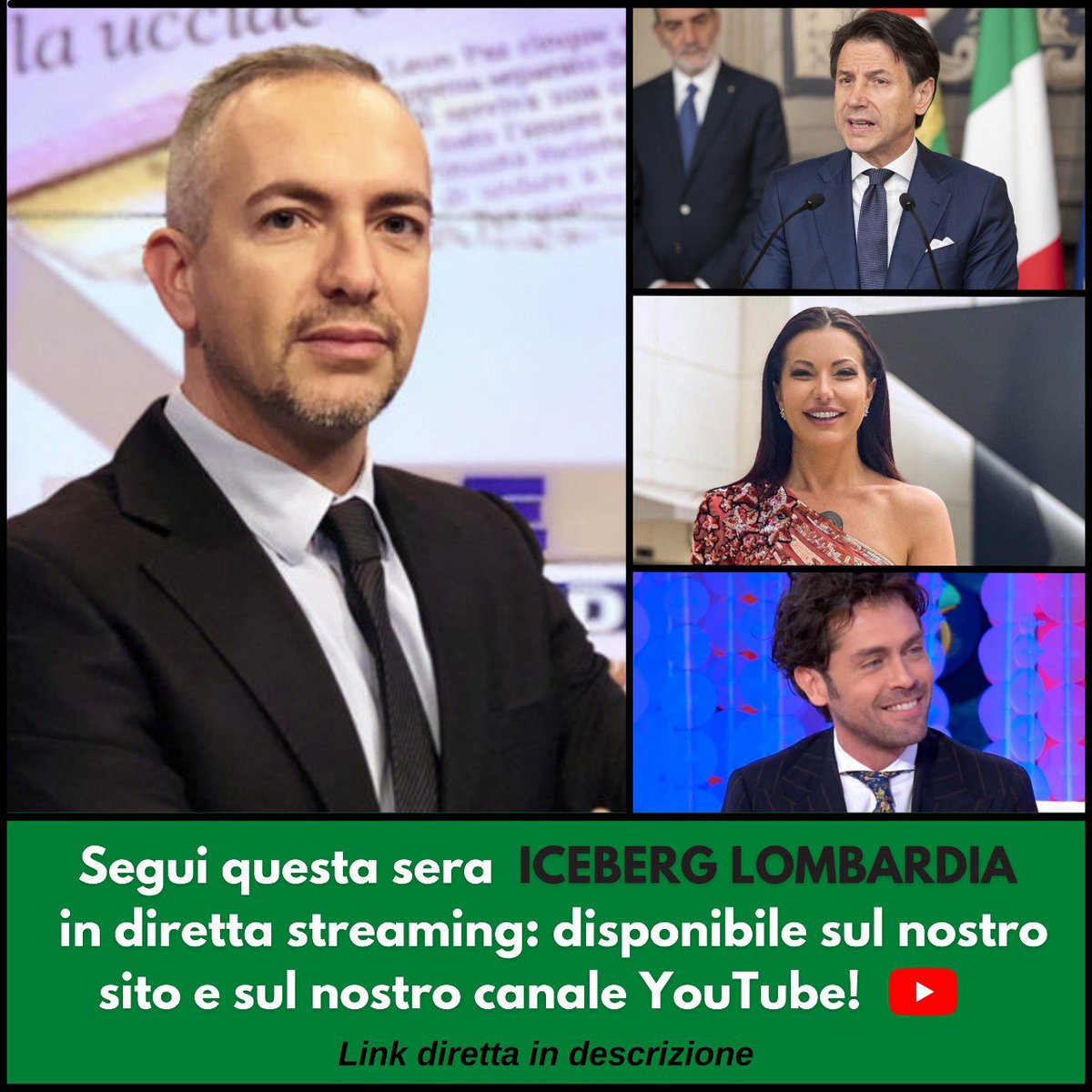 Questa sera dalle ore 20:30 andrà in onda una nuova ed ricca puntata di #IcebergLombardia! Sarà possibile seguire il programma anche in streaming su YouTube. Di seguito il link per la visione della trasmissione ⬇️
youtu.be/nj1qc3Gf36A