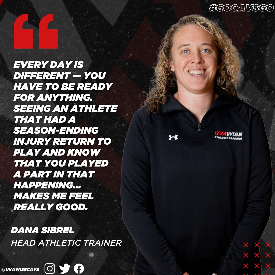 UVAWiseCavs's tweet photo. As Athletic Training Month comes to a close, we thank head athletic trainer Dana Sibrel for her countless hours devoted to our student-athletes. Her dedication to UVA Wise Athletics is unmatched! 

Dana, we are truly so thankful for you! #GoCavsGo https://t.co/xm51bilbQq