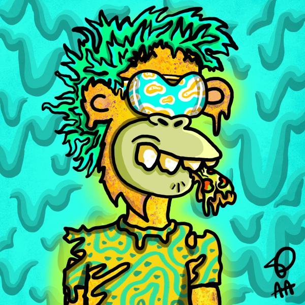 ThinkAgainAgain's tweet image. I wish I had a rare @acidapesnft with the Laser eyes! Still diggin my two Rare #Acidapes #NFT