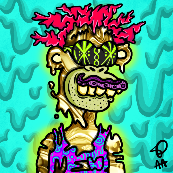 ThinkAgainAgain's tweet image. I wish I had a rare @acidapesnft with the Laser eyes! Still diggin my two Rare #Acidapes #NFT