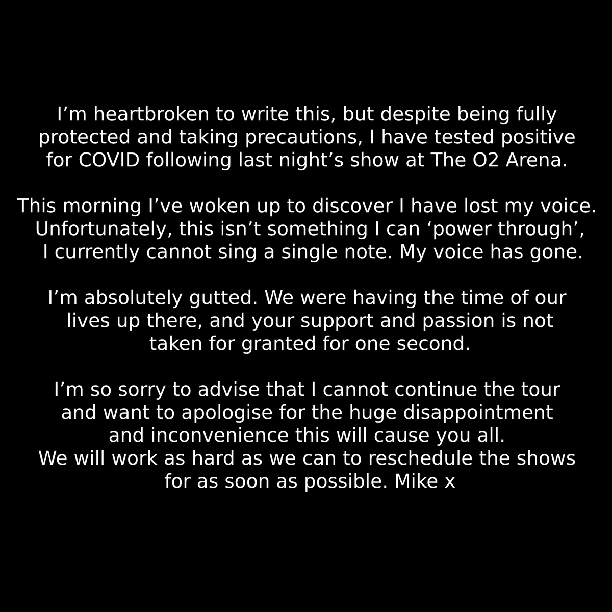 royalblooduk's tweet image. Due to illness the remaining Royal Blood tour dates in the UK, Dublin, and Paris have been postponed.  Fans are advised to keep hold of their tickets. All tickets will remain valid for any rescheduled dates.