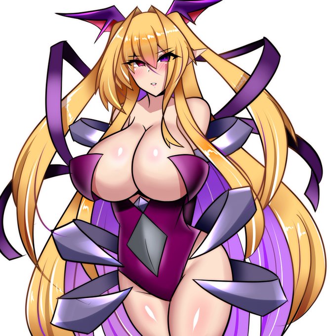 にゅー悪堕ちましろことノワール。
胸の布面積少なすぎるけど絶対にどのアングルからも見えない不思議設定です((( 