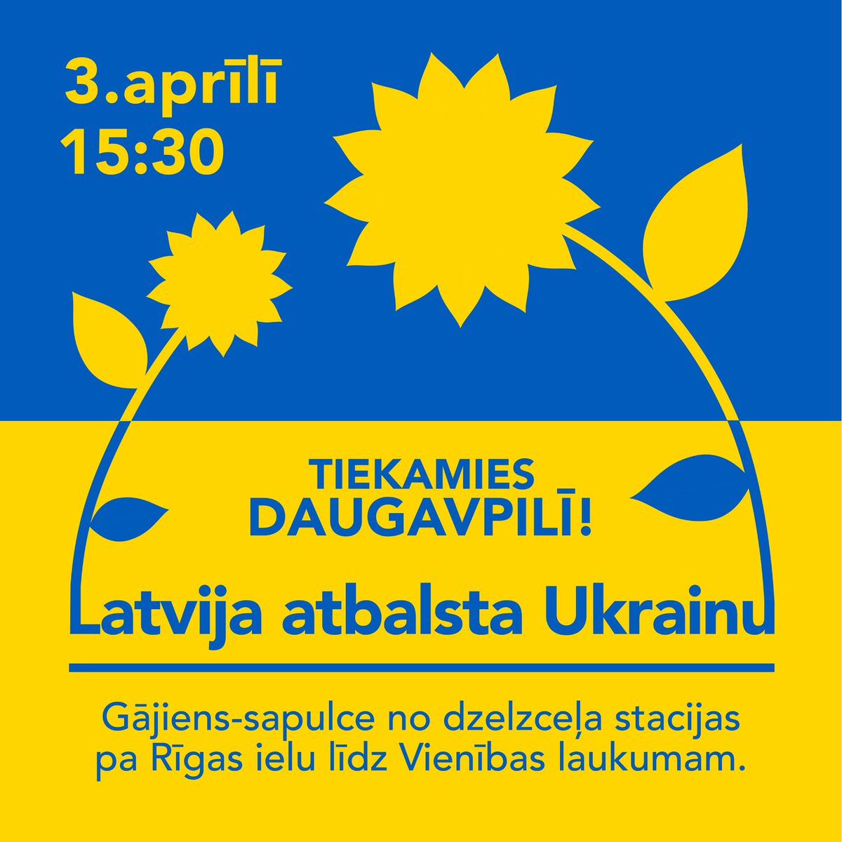 Ikviens svētdien aicināts Daugavpilī pievienoties “pop-up” gājienam "Latvija atbalsta Ukrainu".

Lūdzu, RT!!!