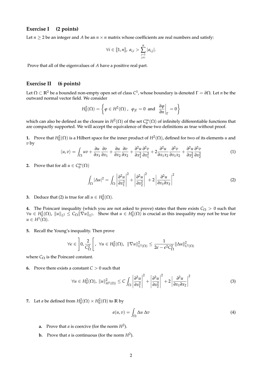 cagnol's tweet photo. This morning, our first-year students had to discuss the Péclet number in the final exam of the course on Partial Differential Equations. https://t.co/5MPNdPU125