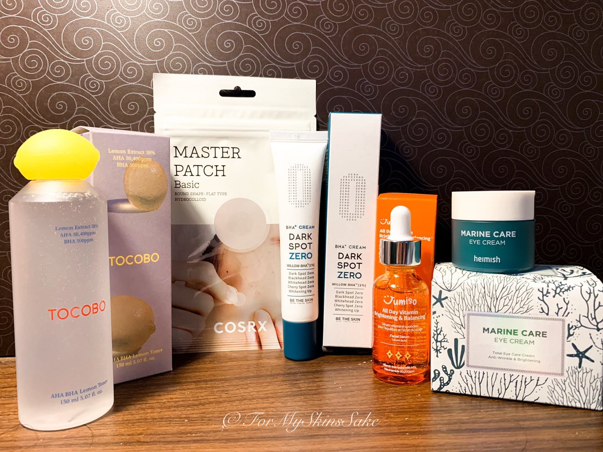 fitaminci's tweet photo. Product Listed:
✨COSRX Master Patch Basic
✨Tocobo AHA BHA Lemon Toner
✨Heimish Marine Care Eye Cream
✨Jumiso All Day Vitamin Brightening & Balancing Serum
✨Be The Skin BHA+ Dark Spot Zero Cream
#stylekorean #TryMeTweetMe #jumiso #betheskin #heimish #nineless #cosrx https://t.co/bYcAi74dip