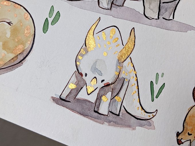 They're painted with shiny watercolors⭐️
The original artwork is for sale here : https://t.co/Wo3dTnV8qY 