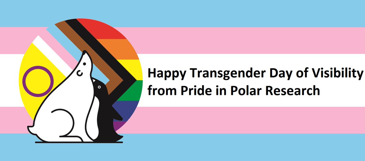 Today we remind our fellow #polar #researchers that trans people are your colleagues, your friends, and your family. They deserve to lead decent lives and to find the same opportunites and safety in polar research that you do. #TransDayOfVisibility 🏳️‍⚧️🏳️‍🌈🐻‍❄️🐧🏳️‍🌈🏳️‍⚧️