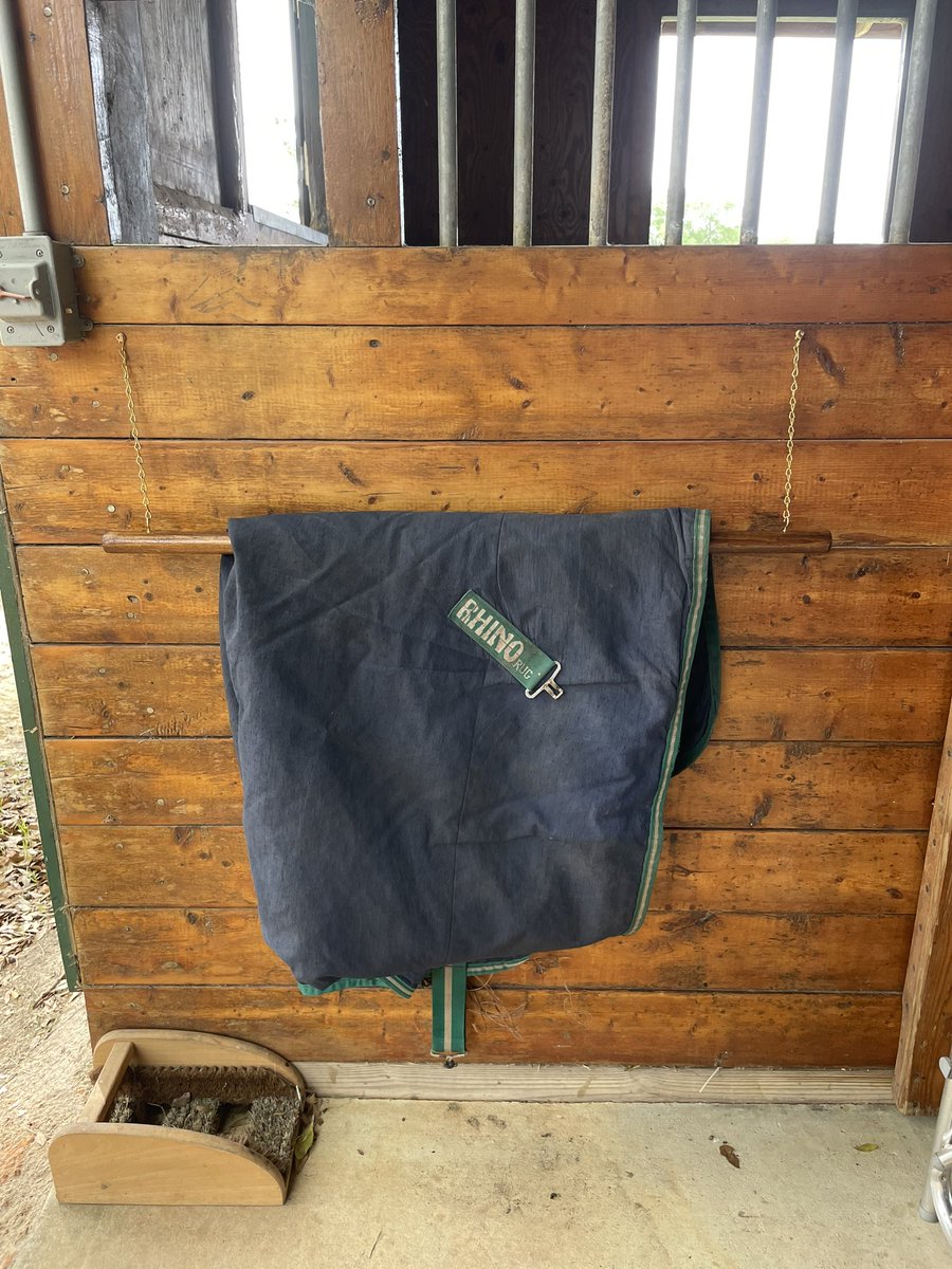EC_Bailey_'s tweet photo. Some DIY projects I’ve made for the barn this month. Blanket bars, window shutters, and pitchfork holders https://t.co/I97XaRA3pW