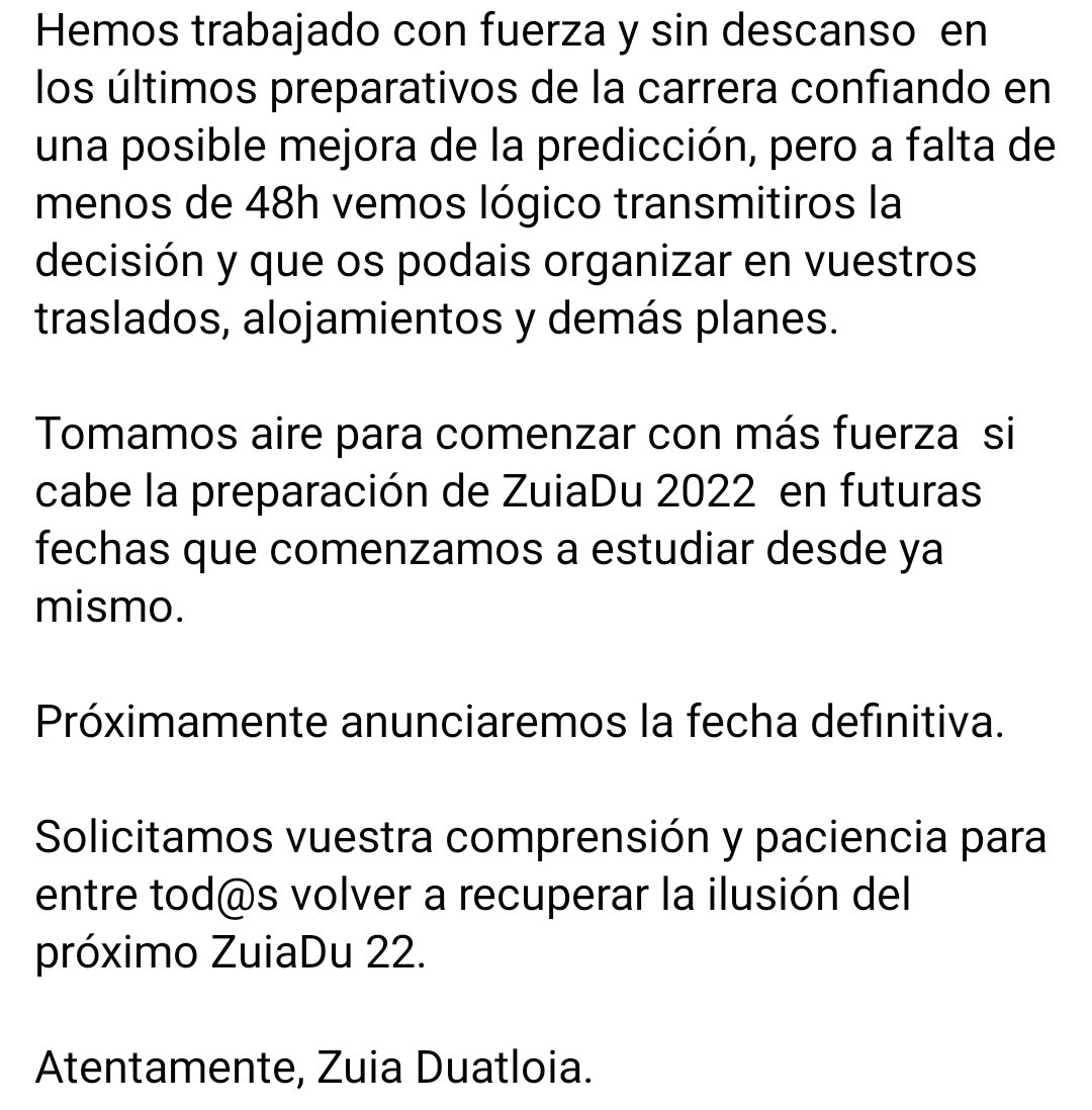 EnkarterriTri's tweet photo. ⚠️⚠️Bertan behera Zuia Duatloia 2022.
🟠 Alerta laranja izango dugu larubantean elurra eta hotza dela eta. Erabaki zentzuduna antolakuntzak hartutakoa #ZuiaDuatloia 🌨❄
Fb: https://t.co/XSm0lOeZtA https://t.co/DqDqkNF1vF